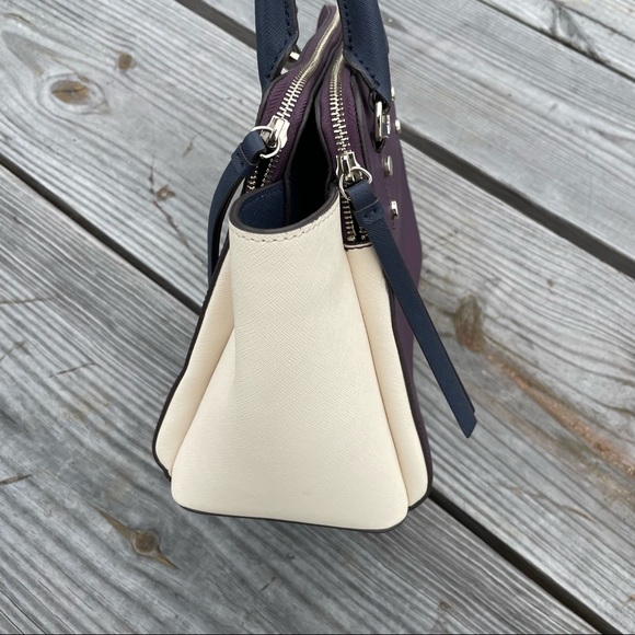 DKNY Colorblock Signature Saffiano Leather Satchel Crossbody Bag $298 Tricolor - Picture 4 of 16